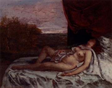  Gustav Obras - Femme Nue Endormie Realista Realista pintor Gustave Courbet